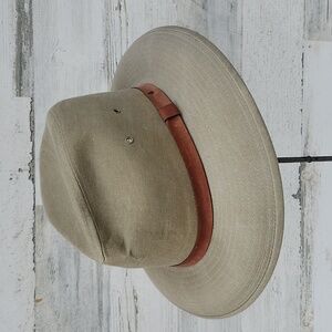 STETSON CANVAS FEDORA HAT
